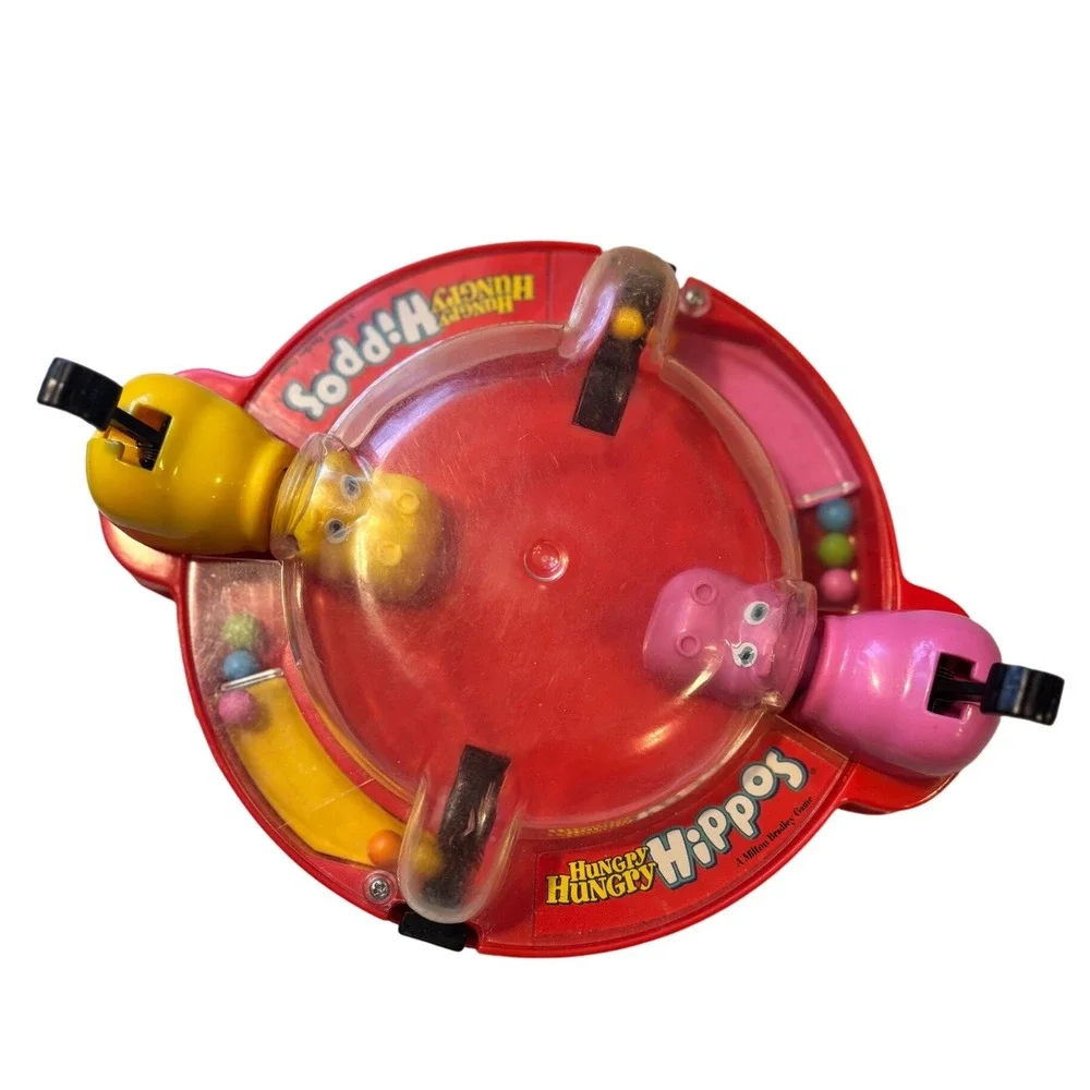 VINTAGE 1995 Milton Bradley Hungry Hungry Hippos Classic Red Game handHeld mini